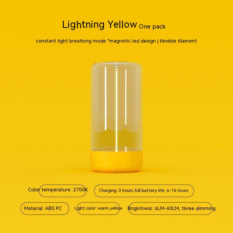 新しい LED キャンプライト Type-c 充電式ポータブルナイトライト高透明性と落下防止クリエイティブ雰囲気ライト